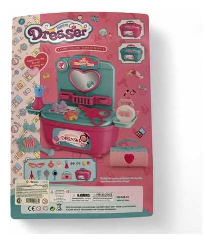 Детска тоалетка 2в1 в куфар, комплект за гримиране