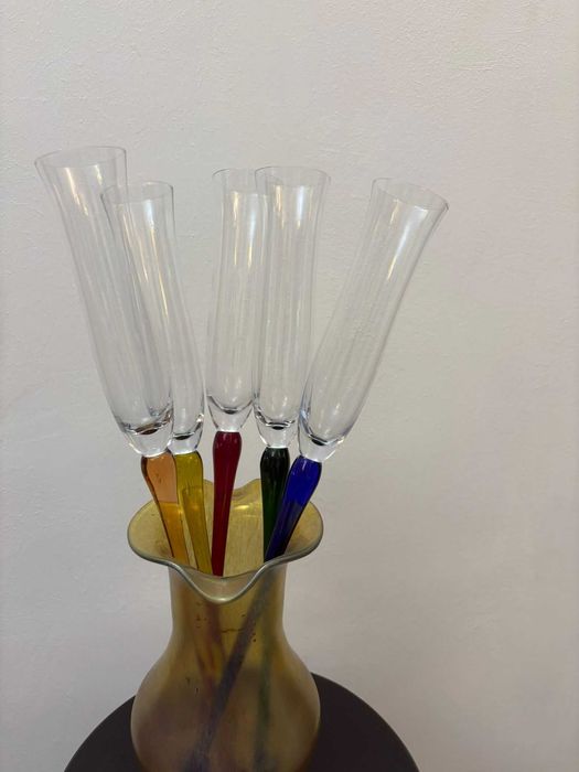 Superb set sase piese cristal de MURANO Italia bibelouri bibelou statueta ieftin