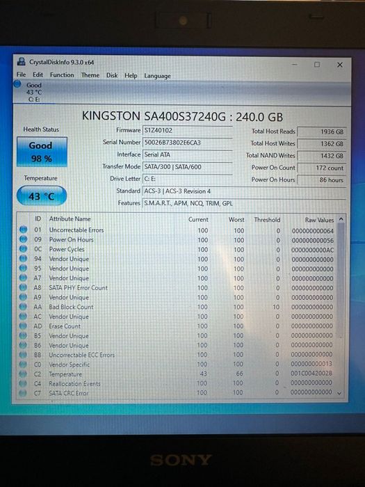 Laptop Sony Vaio