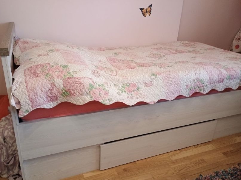 Високо детско легло с матрак