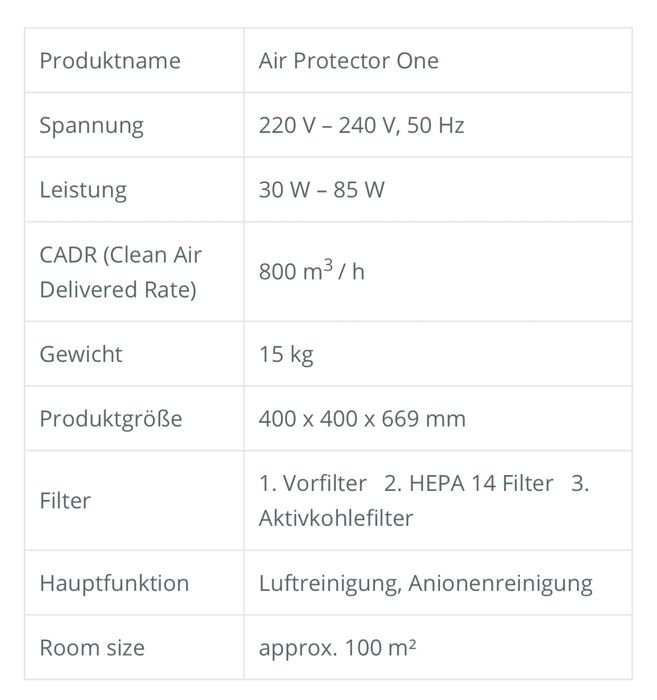 Purificator aer cu 2 filtre Hepa 14