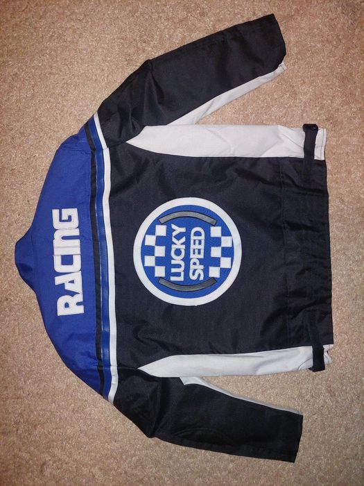 Geaca moto racing,textil,diverse inscripții,Pakistan