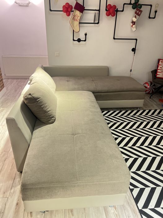 Mobexpert Modena ,canapea/ coltar extensibil + lada depozitare