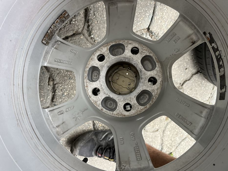Jante aliaj 5x112mm, anvelope vara 205/60 R16, Audi A4 B8, B9, A6 C6