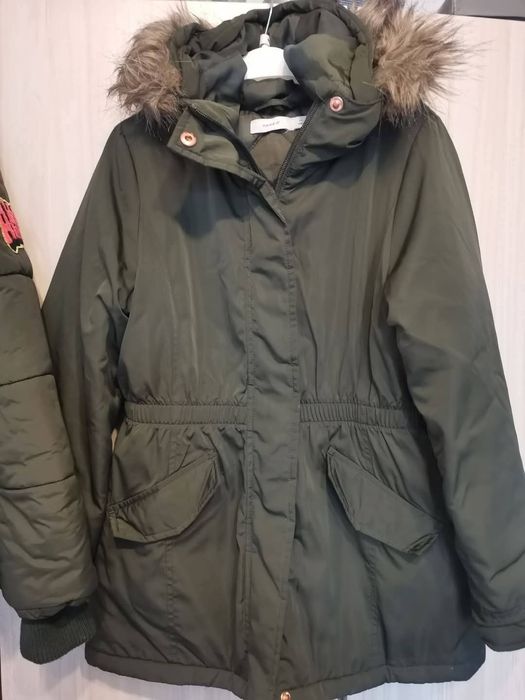 Маслено - зелени якета на Name it  за госпожица, размер 128 см- 8 годи