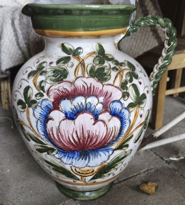 Vas ceramic pictat  h 50  cm
