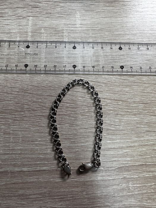 Браслет серебро 21 см мужской