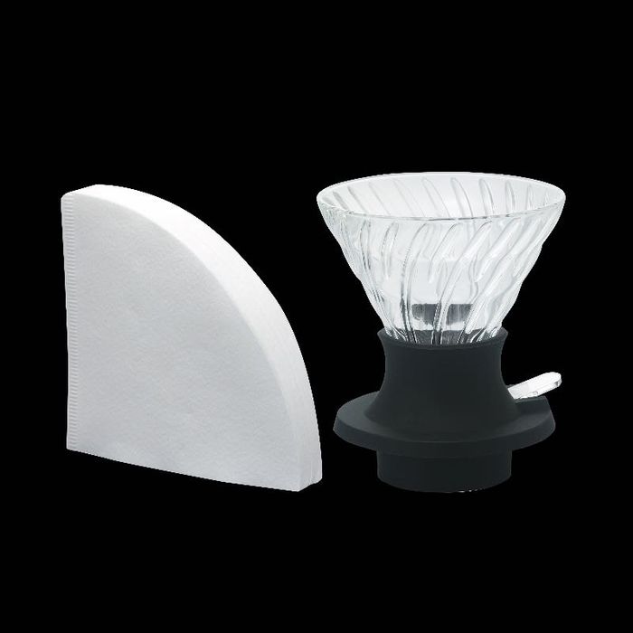 Hario V60 Switch — дрипер immersion + pour-over, стъкло, 02 (включва 40 филтъра)