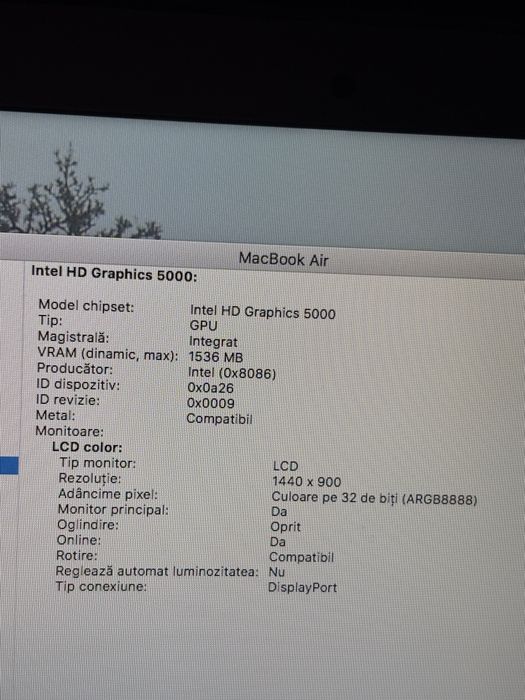 Laptop MacBook Air A1466