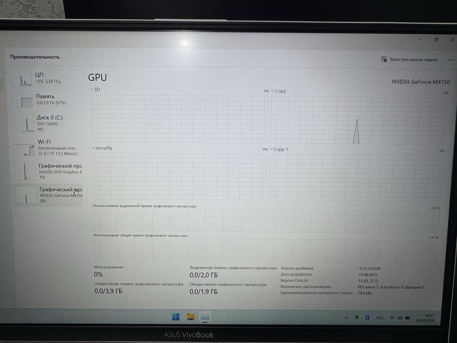Asus VivoBook компактный