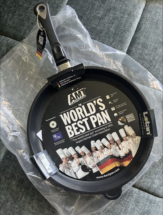 AMT Тиган плитък 5 см. - Ø 32 см. с мобилна дръжка