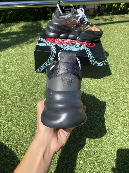 Versace chain reaction negru/rosu-multicolor/alb (stil baroc) 41 full box