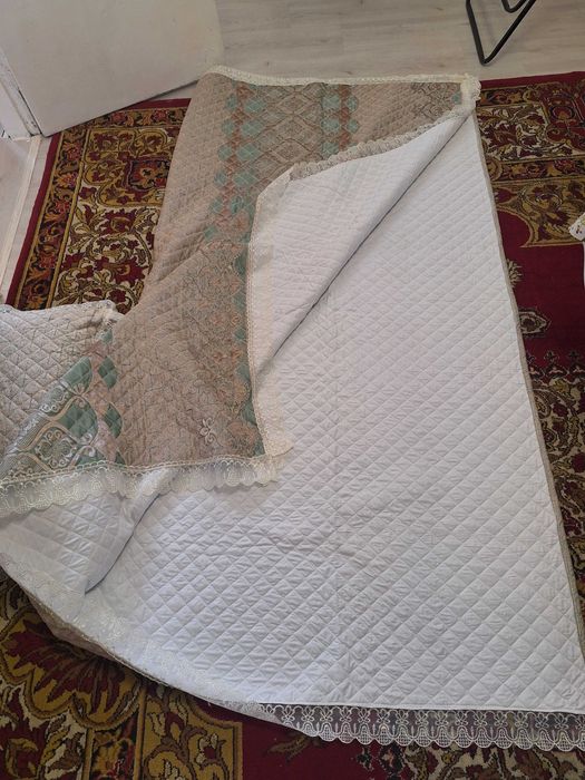 Покрывало и подушки для кровати/ кровать учун прокрывало ва йостиклари