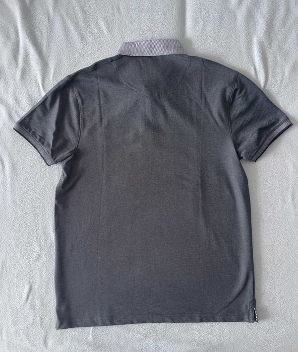 Tricou polo Denim&Flower, M, slim fit, nou