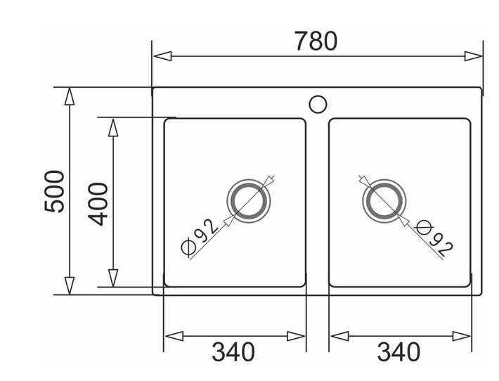 Pachet chiuveta granit Pyramis Bellissima Star + Baterie