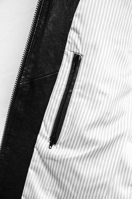 Мъжко кожено яке от естествена кожа в черен цвят