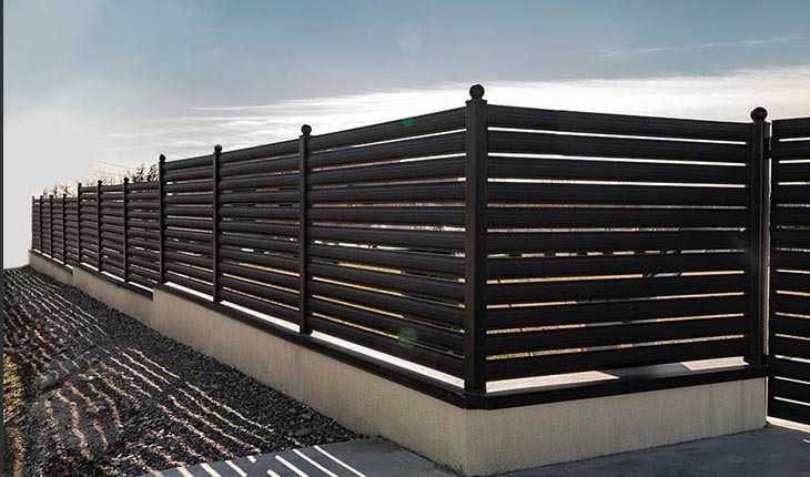 Garduri si porti stil jaluzea, sipca metalica, tabla cutata