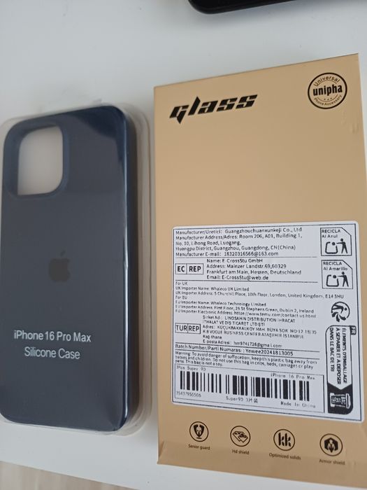 Кейс гръб и протектор iphone 16 pro max