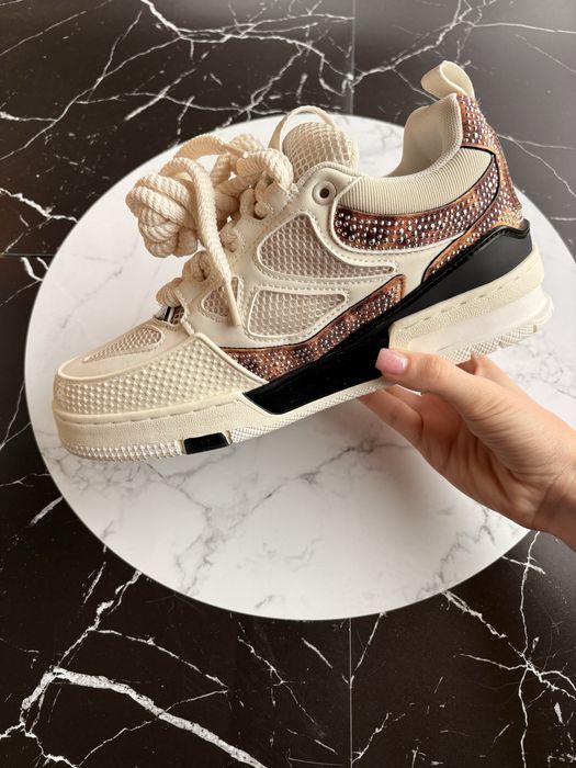 Louis Vuitton LV Skate Sneaker damă – animal print & cristale – mărimea 40