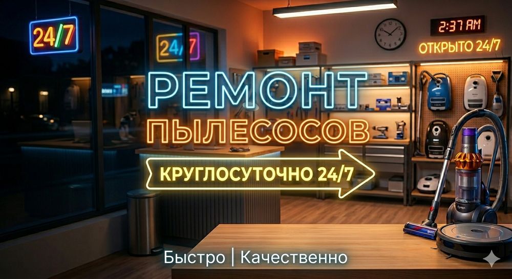 Ремонт пылесосов 24/7,  выезд на дом, гарантия