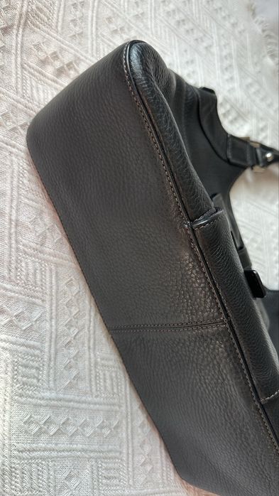 Сумка кожаная черная