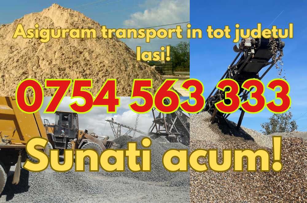 Balast calitatea 1, nisip de sapa, nisip pufar - TRANSPORT GRATUIT