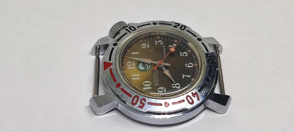 Винтидж Восток КОМАНДИРСКИ механичен водоустойчив часовник 17 камъка