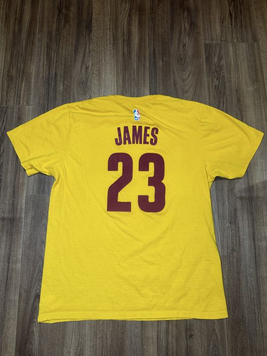 тениска Adidas LeBron James Cleveland Cavaliers Shirt Adidas Yellow Short Sleeve