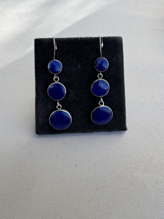 Cercei din argint si lapis lazuli
