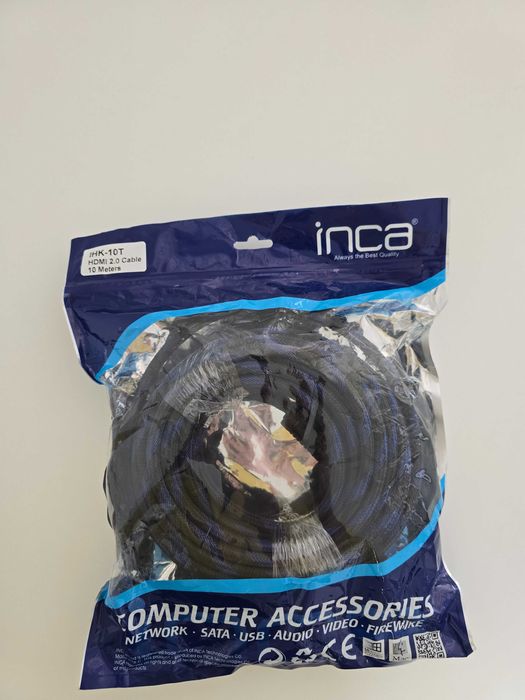 Cablu HDMI 2.0 Inca IHK-10T, 10 metri, 4K Ultra HD, Nou/Sigilat