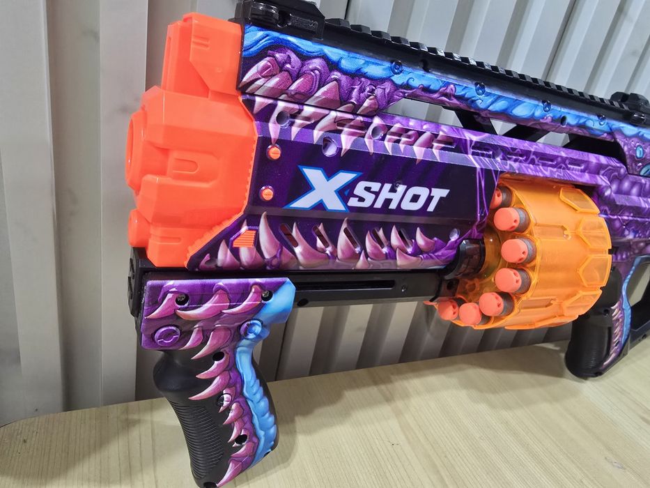 Бластер Zuru X Shot Skins - Enigma, с барабан