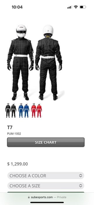 Състезателен костюм PUMA FIA T7 Racesuit