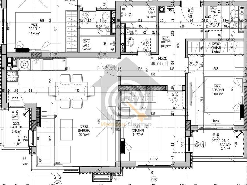 Тристаен апартамент в Манастирски ливади