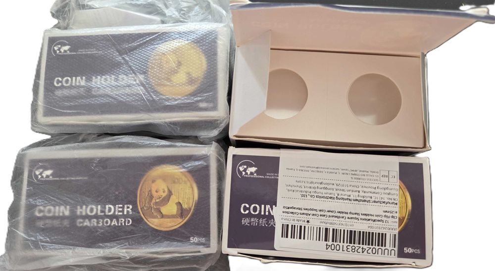 Vând 50 capsule de hârtie pentru protejarea monedelor 23 25 29 30,5 mm