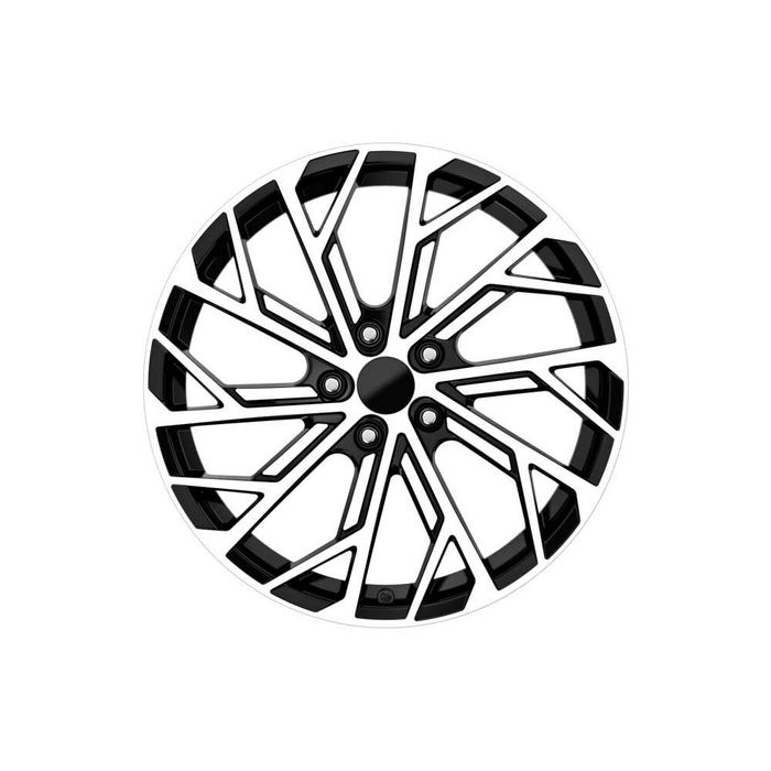 Set 4 Jante DY817 KM 17x7.5 5x100 ET35 negru polish diamond cut compatibile Skoda Volkswagen Audi Seat Cod: DY817