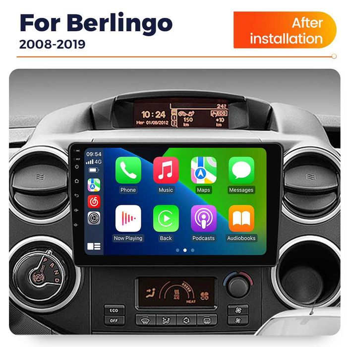 Navigatie Android 14 Citroen Berlingo 2008 -2019 Waze CarPlay + CAMERA