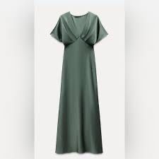 Rochie zara satin lunga perfecta s