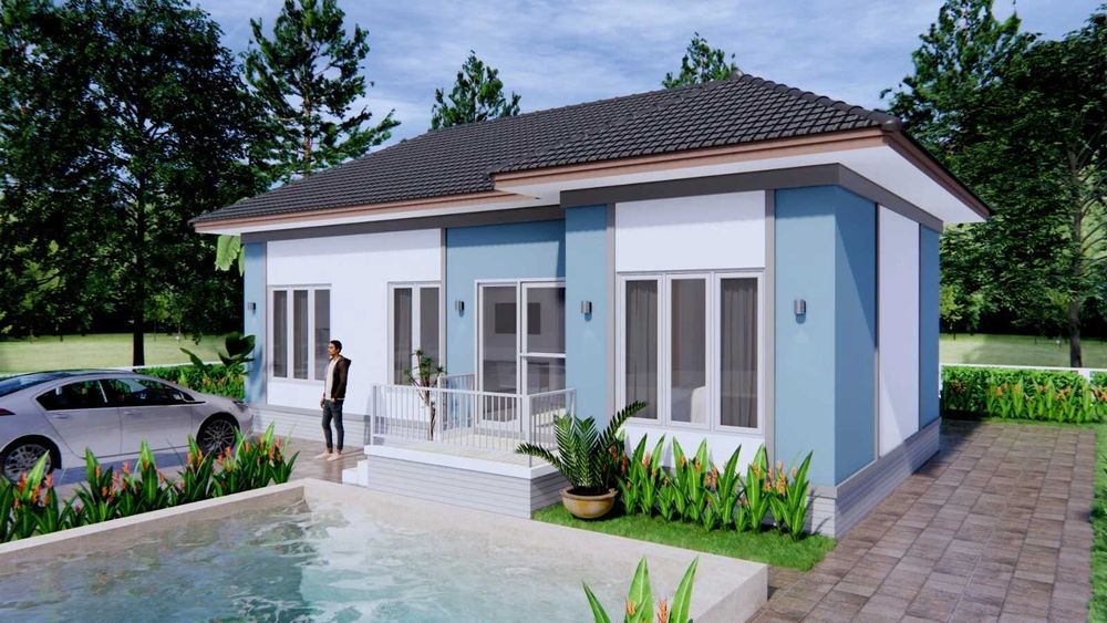 НА ИЗПЛАЩАНЕ - Евтина сглобяема къща с 3 спални, 66 кв. м