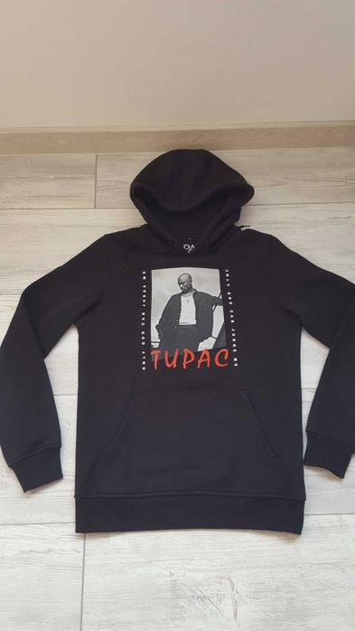 Мъжки черен ватиран суитшърт с качулка  TUPAC размер S