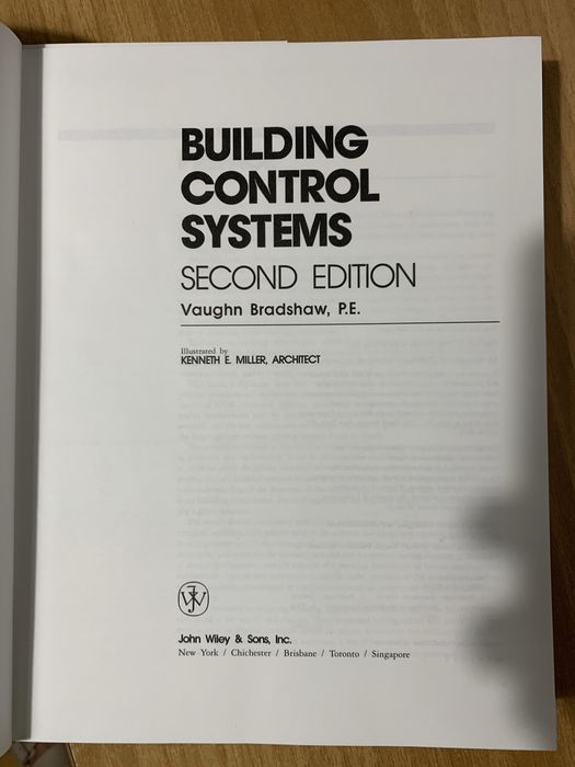 Building Control Systems autor Vaughn Bradshaw 1993