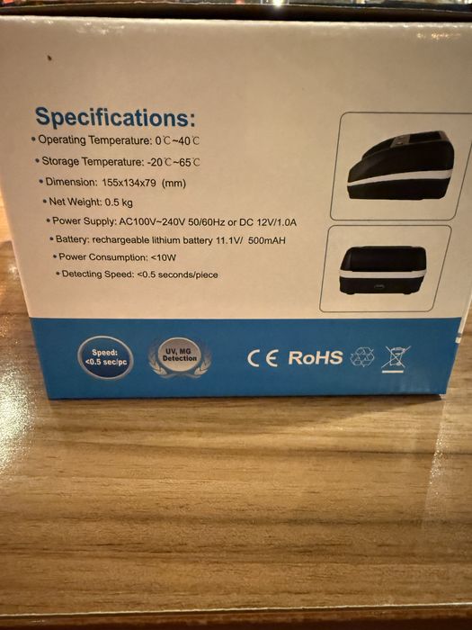 Детектор за проверка на фалшиви пари и банкноти