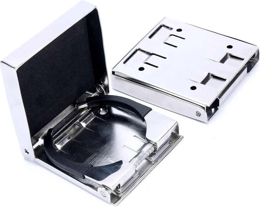 Регулируема сгъваема стойка за чаши BOOMSTART, неръждаема стомана, 2бр