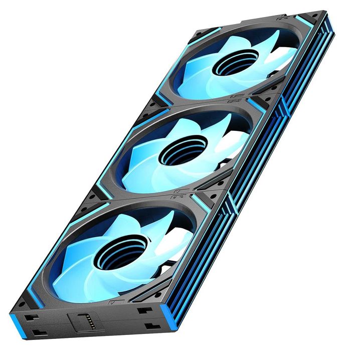 Ventilator Cooler PC Carcasa Interstellar-V2 Daisy Chain RGB,120 mm Reverse PWM 12V 4pin ARGB 5V 3pin PC Mirror - pachet 3 bucati