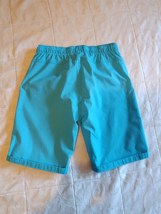 Pantaloni scurți pentru copii, 100%bumbac, culoare turcoaz, vârsta 10-12ani