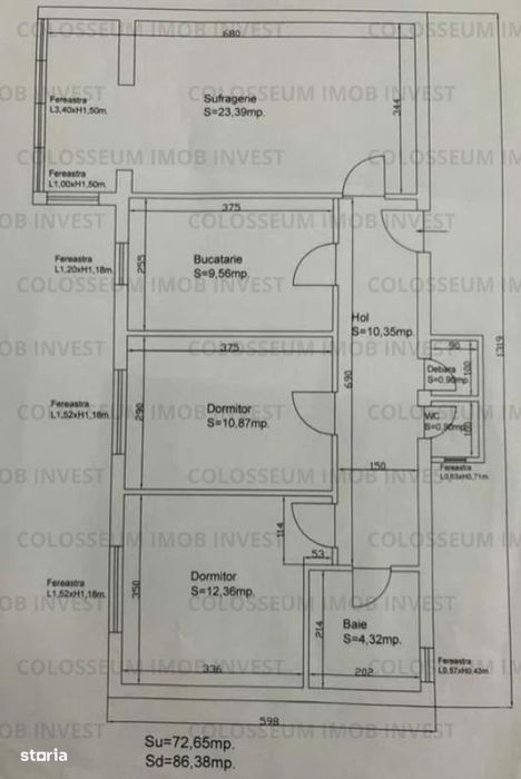 Apartament 3 camere | Decomandat | 86 mp | Zona Calea Bucuresti