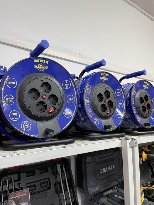 Удлинитель на катушке, 25-50 метров,