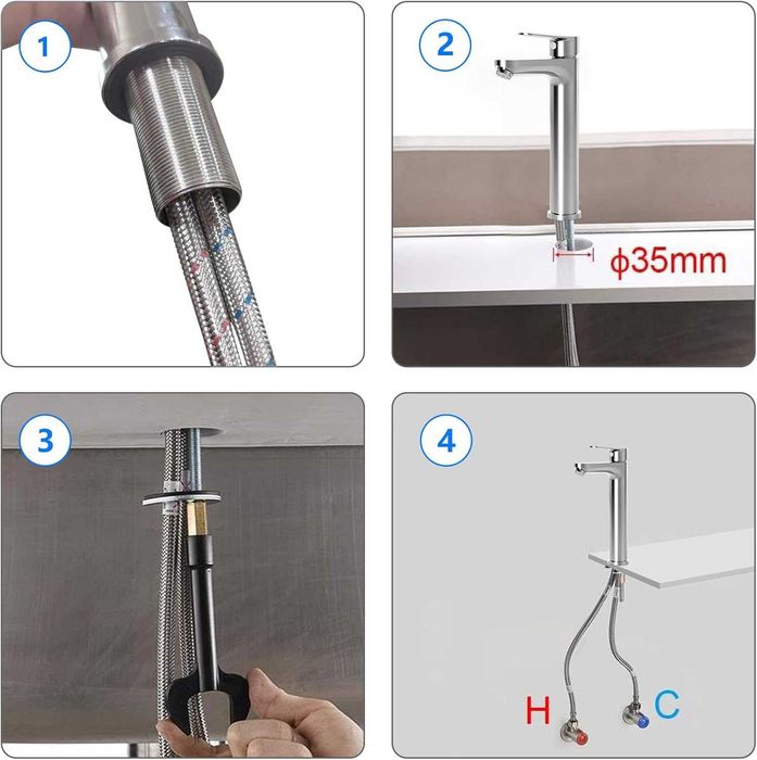 Baterie baie pentru lavoar cu design elegant