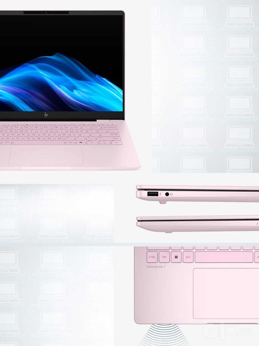 HP OmniBook 7 AI 14 / Ultra 5 / 16GB DDR5/ 512GB SSD / FHD+ IPS / Pink