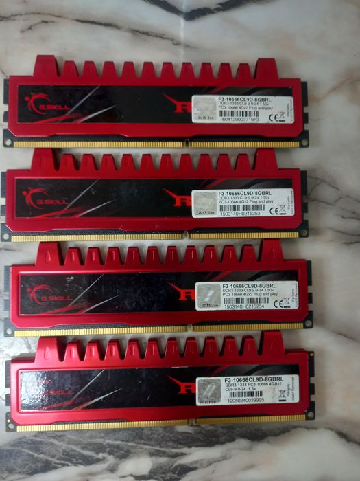 Памет 16GB (4x4GB)G.SKILL Ripjaws  1333 MHz DDR3