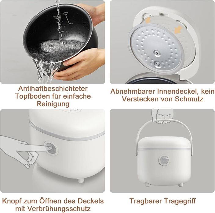 Оризовар 2л. Автоматичен уред за готвене на ориз, супа и каша